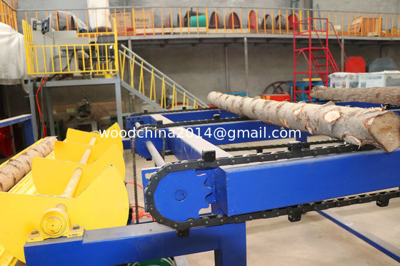 Máy cưa vòng hoàn toàn tự động Máy cưa gỗ Máy cưa chế biến gỗ Cắt khúc gỗ Máy cưa đứng hai lưỡi